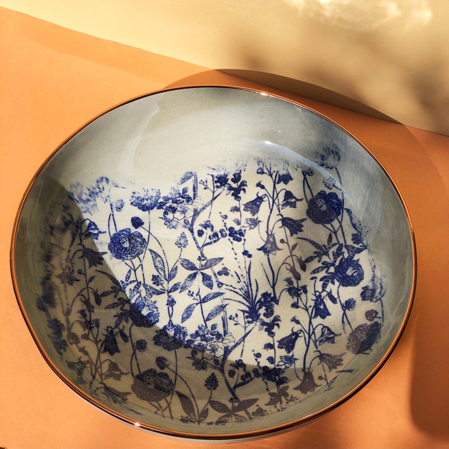 Blue Florals Serving Bowl