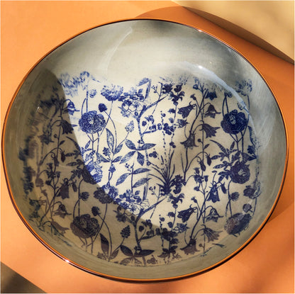 Blue Florals Serving Bowl