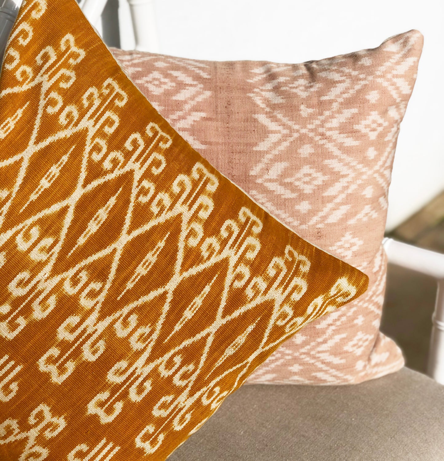 Ikat Cushion Cover - Rote Dusty Pink